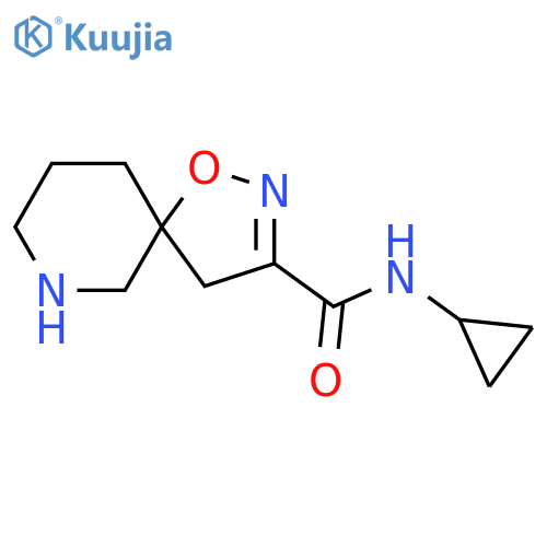 N-cyclopropyl-1-oxa-2,7-diazaspiro4.5dec-2-ene-3-carboxamide structure