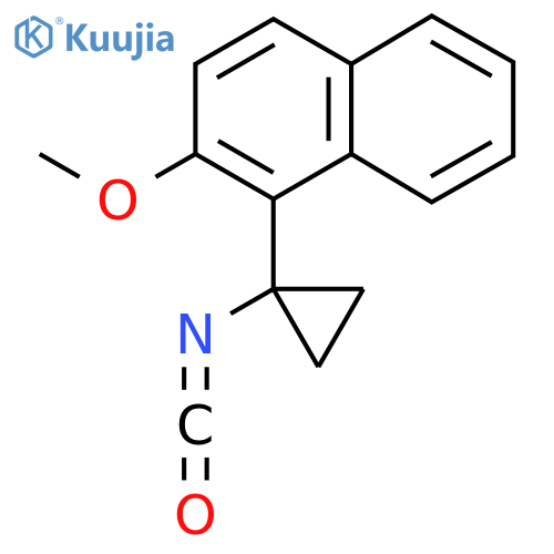 1-(1-isocyanatocyclopropyl)-2-methoxynaphthalene structure