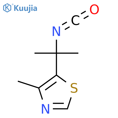 5-(2-isocyanatopropan-2-yl)-4-methyl-1,3-thiazole structure