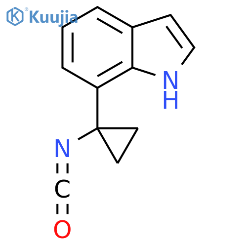 7-(1-isocyanatocyclopropyl)-1H-indole structure