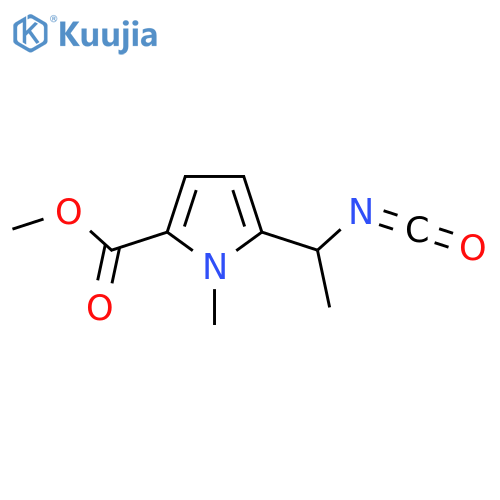 methyl 5-(1-isocyanatoethyl)-1-methyl-1H-pyrrole-2-carboxylate structure