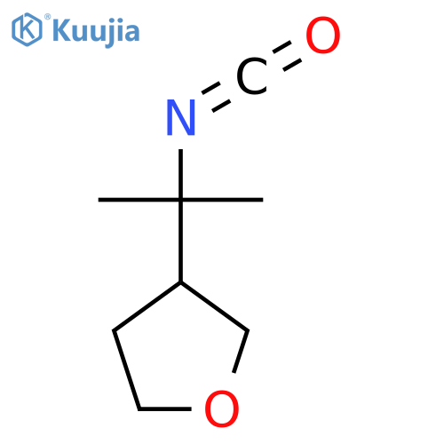 3-(2-isocyanatopropan-2-yl)oxolane structure