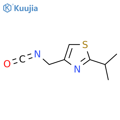 4-(isocyanatomethyl)-2-(propan-2-yl)-1,3-thiazole structure