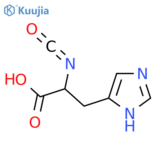 3-(1H-imidazol-4-yl)-2-isocyanatopropanoic acid structure