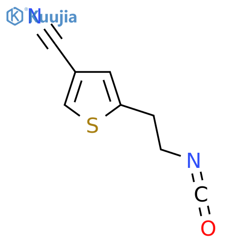 5-(2-isocyanatoethyl)thiophene-3-carbonitrile structure