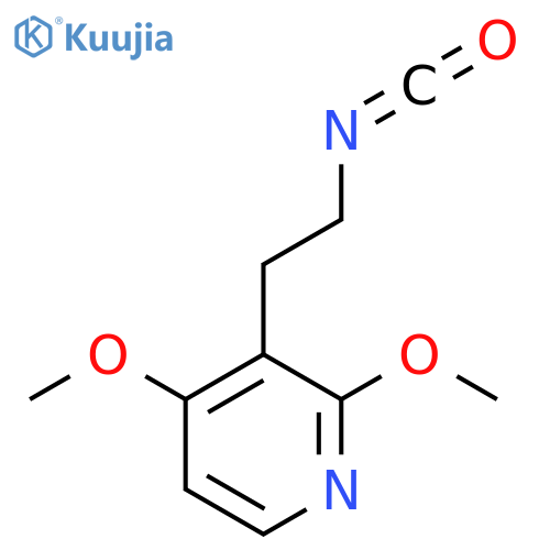 3-(2-isocyanatoethyl)-2,4-dimethoxypyridine structure