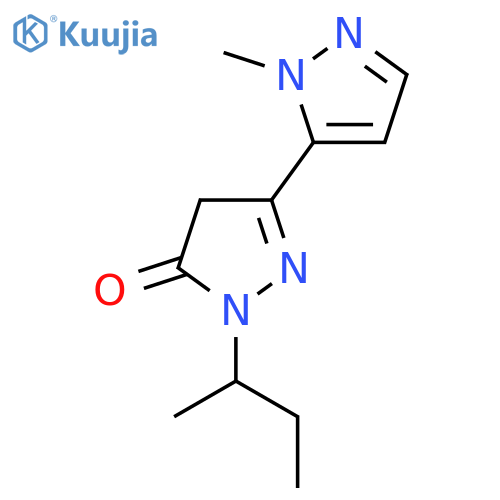 1-(butan-2-yl)-3-(1-methyl-1H-pyrazol-5-yl)-4,5-dihydro-1H-pyrazol-5-one structure