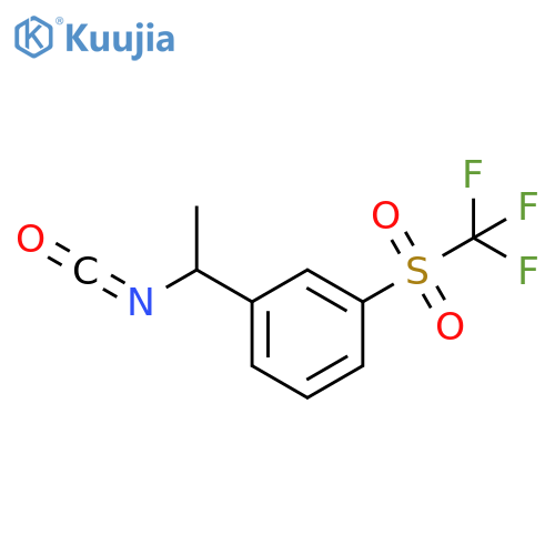 1-(1-isocyanatoethyl)-3-trifluoromethanesulfonylbenzene structure