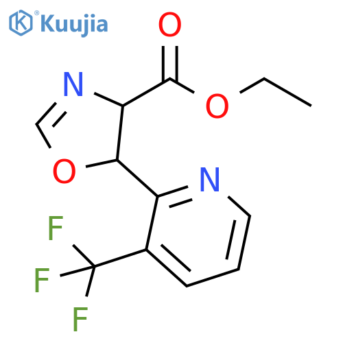 ethyl 5-3-(trifluoromethyl)pyridin-2-yl-4,5-dihydro-1,3-oxazole-4-carboxylate structure