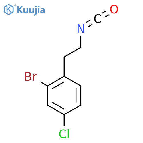 2-bromo-4-chloro-1-(2-isocyanatoethyl)benzene structure