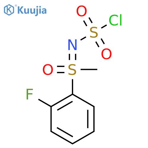 (chlorosulfonyl)imino(2-fluorophenyl)methyl-lambda6-sulfanone structure