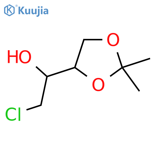 2-chloro-1-(2,2-dimethyl-1,3-dioxolan-4-yl)ethan-1-ol structure