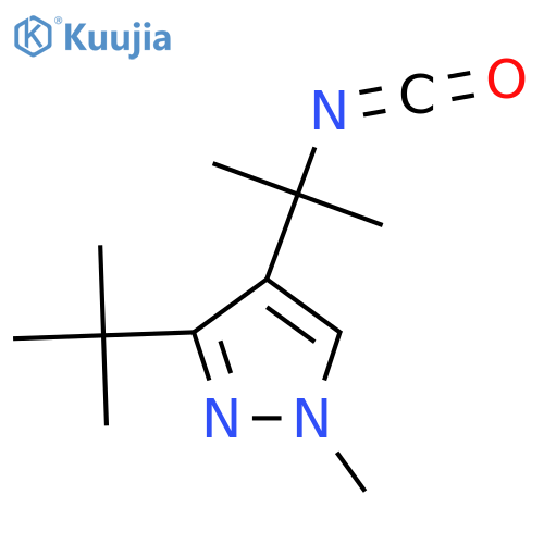 3-tert-butyl-4-(2-isocyanatopropan-2-yl)-1-methyl-1H-pyrazole structure