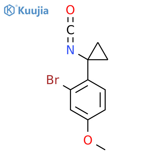 2-Bromo-1-(1-isocyanatocyclopropyl)-4-methoxybenzene structure
