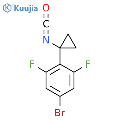 5-bromo-1,3-difluoro-2-(1-isocyanatocyclopropyl)benzene structure