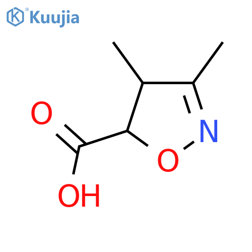 3,4-Dimethyl-4,5-dihydro-1,2-oxazole-5-carboxylic acid structure