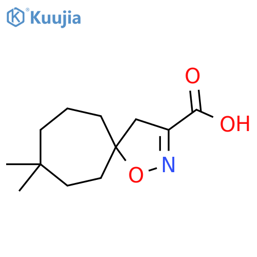 8,8-dimethyl-1-oxa-2-azaspiro4.6undec-2-ene-3-carboxylic acid structure