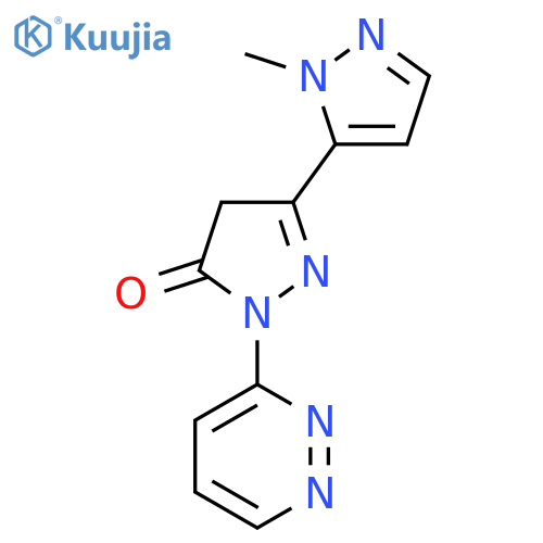 3-(1-methyl-1H-pyrazol-5-yl)-1-(pyridazin-3-yl)-4,5-dihydro-1H-pyrazol-5-one structure