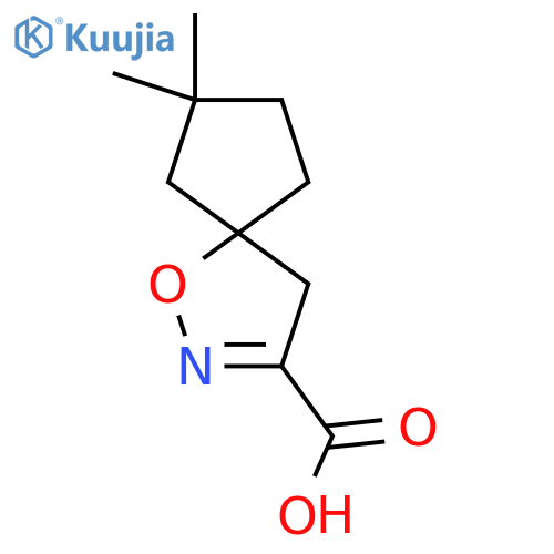 7,7-dimethyl-1-oxa-2-azaspiro4.4non-2-ene-3-carboxylic acid structure