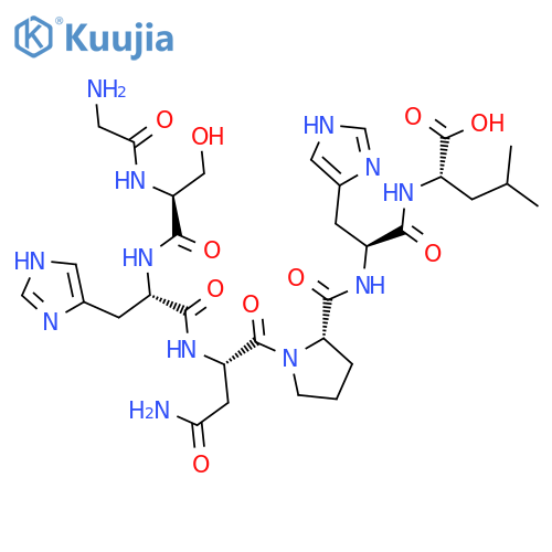 L-Leucine, glycyl-L-seryl-L-histidyl-L-asparaginyl-L-prolyl-L-histidyl- structure