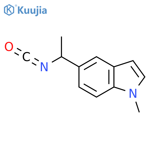 5-(1-isocyanatoethyl)-1-methyl-1H-indole structure