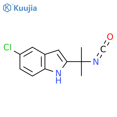 5-chloro-2-(2-isocyanatopropan-2-yl)-1H-indole structure