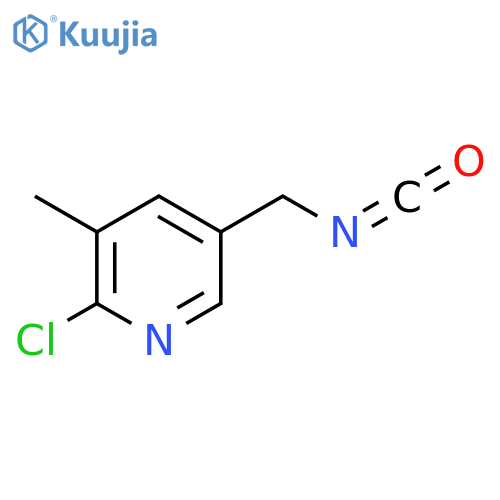 2-chloro-5-(isocyanatomethyl)-3-methylpyridine structure