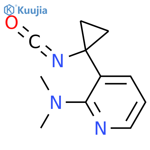 3-(1-isocyanatocyclopropyl)-N,N-dimethylpyridin-2-amine structure