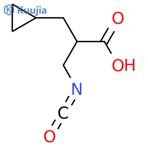 2-(cyclopropylmethyl)-3-isocyanatopropanoic acid structure