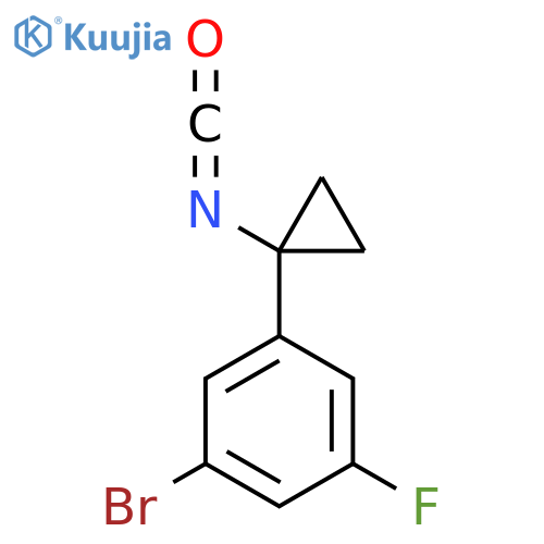 1-bromo-3-fluoro-5-(1-isocyanatocyclopropyl)benzene structure