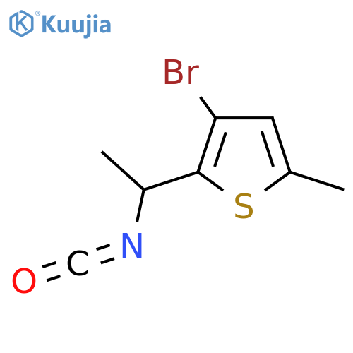 3-bromo-2-(1-isocyanatoethyl)-5-methylthiophene structure
