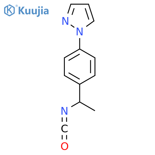1-4-(1-isocyanatoethyl)phenyl-1H-pyrazole structure