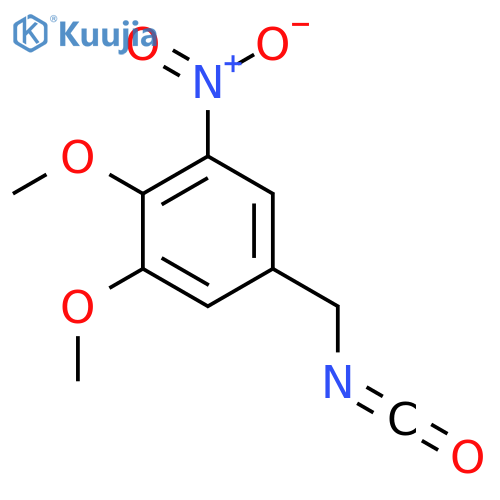 5-(Isocyanatomethyl)-1,2-dimethoxy-3-nitrobenzene structure