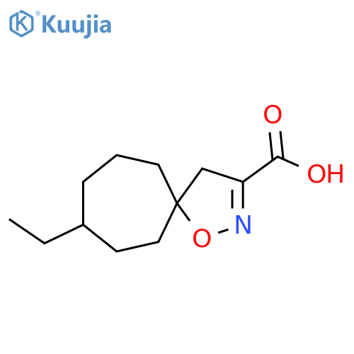 8-ethyl-1-oxa-2-azaspiro4.6undec-2-ene-3-carboxylic acid structure