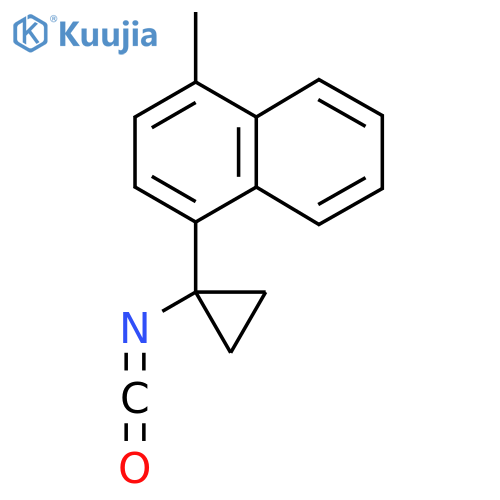 1-(1-isocyanatocyclopropyl)-4-methylnaphthalene structure