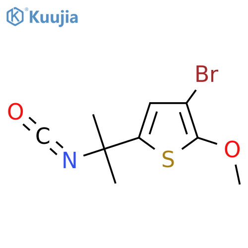 3-bromo-5-(2-isocyanatopropan-2-yl)-2-methoxythiophene structure
