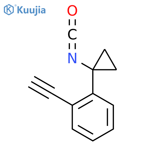 1-ethynyl-2-(1-isocyanatocyclopropyl)benzene structure