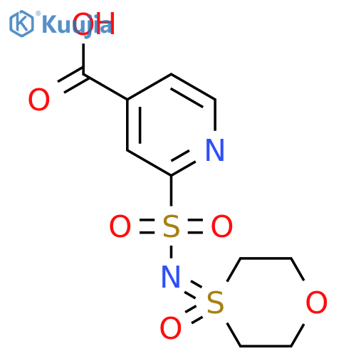 2-(4-oxo-1,4lambda6-oxathian-4-ylidene)sulfamoylpyridine-4-carboxylic acid structure