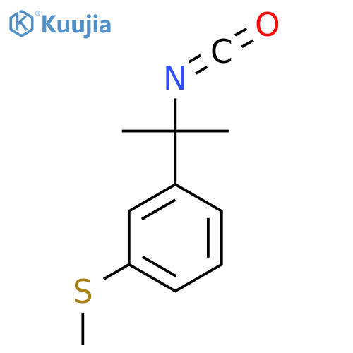 1-(2-isocyanatopropan-2-yl)-3-(methylsulfanyl)benzene structure