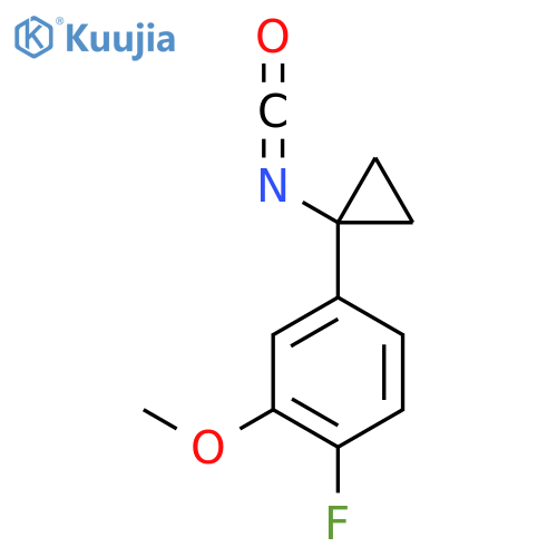 1-fluoro-4-(1-isocyanatocyclopropyl)-2-methoxybenzene structure