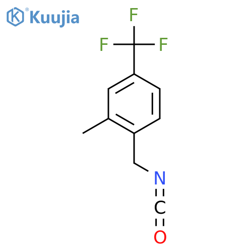 1-(isocyanatomethyl)-2-methyl-4-(trifluoromethyl)benzene structure