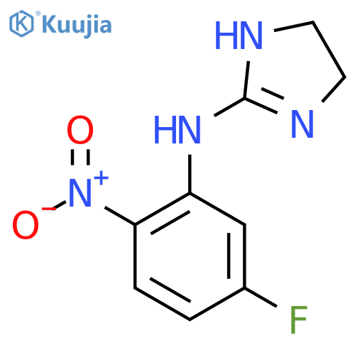 N-(5-fluoro-2-nitrophenyl)-4,5-dihydro-1H-imidazol-2-amine structure
