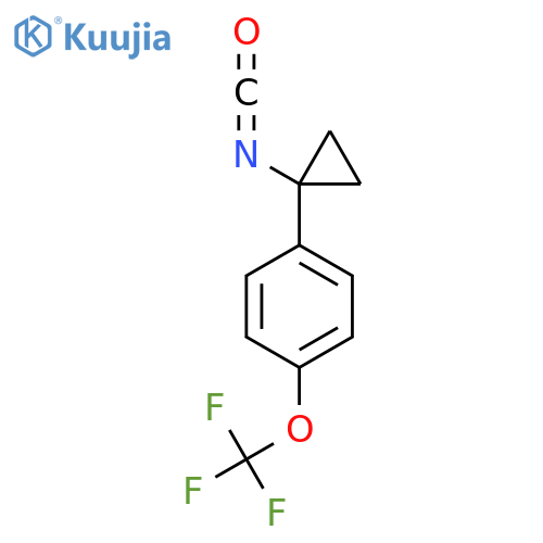 1-(1-isocyanatocyclopropyl)-4-(trifluoromethoxy)benzene structure