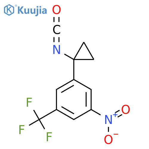 1-(1-isocyanatocyclopropyl)-3-nitro-5-(trifluoromethyl)benzene structure