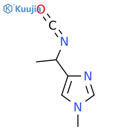 4-(1-isocyanatoethyl)-1-methyl-1H-imidazole structure