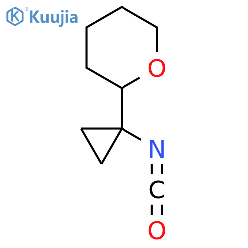2-(1-Isocyanatocyclopropyl)oxane structure