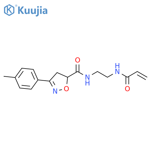 4,5-Dihydro-3-(4-methylphenyl)-N-[2-[(1-oxo-2-propen-1-yl)amino]ethyl]-5-isoxazolecarboxamide structure