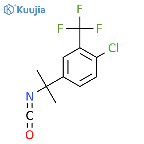1-chloro-4-(2-isocyanatopropan-2-yl)-2-(trifluoromethyl)benzene structure