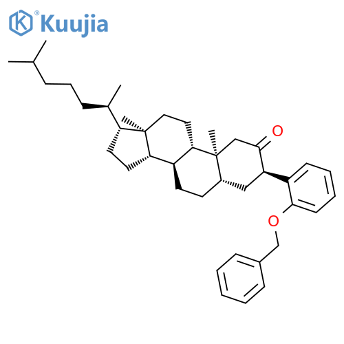 Cholestan-2-one, 3-[2-(phenylmethoxy)phenyl]-, (3a,5a)- structure