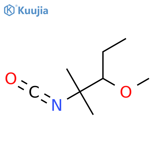 2-isocyanato-3-methoxy-2-methylpentane structure